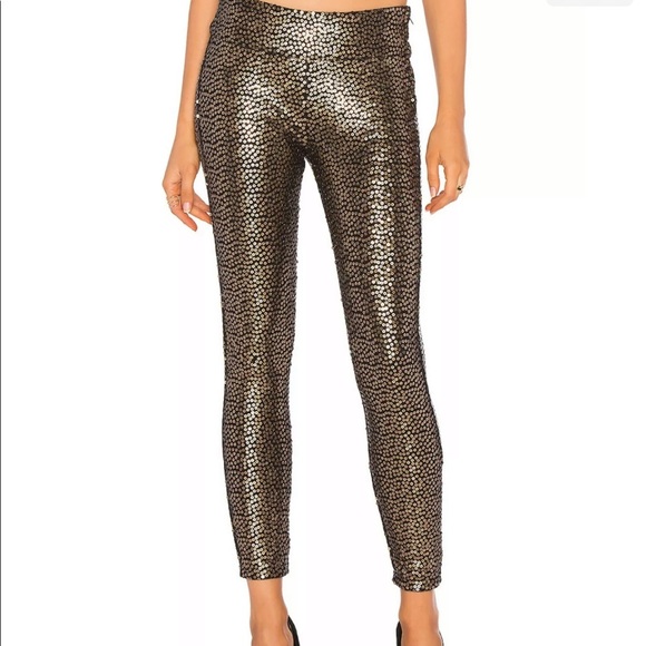 Amuse Society Bling Sequin Pants Copper 26 S - Picture 2 of 10